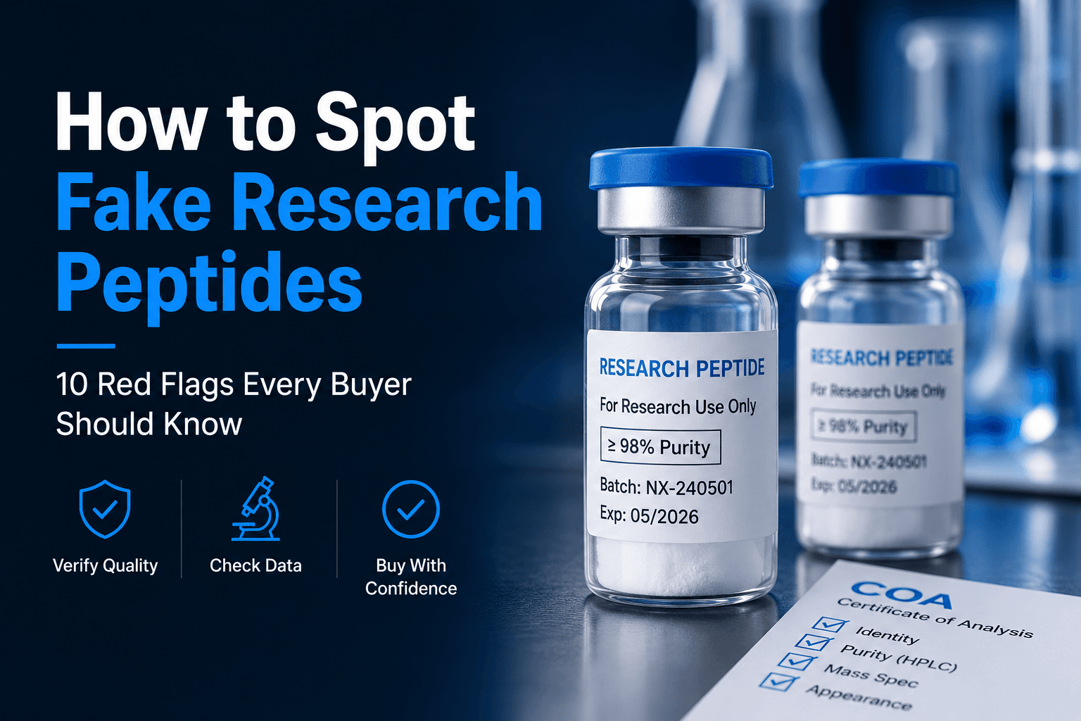 How to Spot Fake Research Peptides: 10 Red Flags Every Buyer Should Know