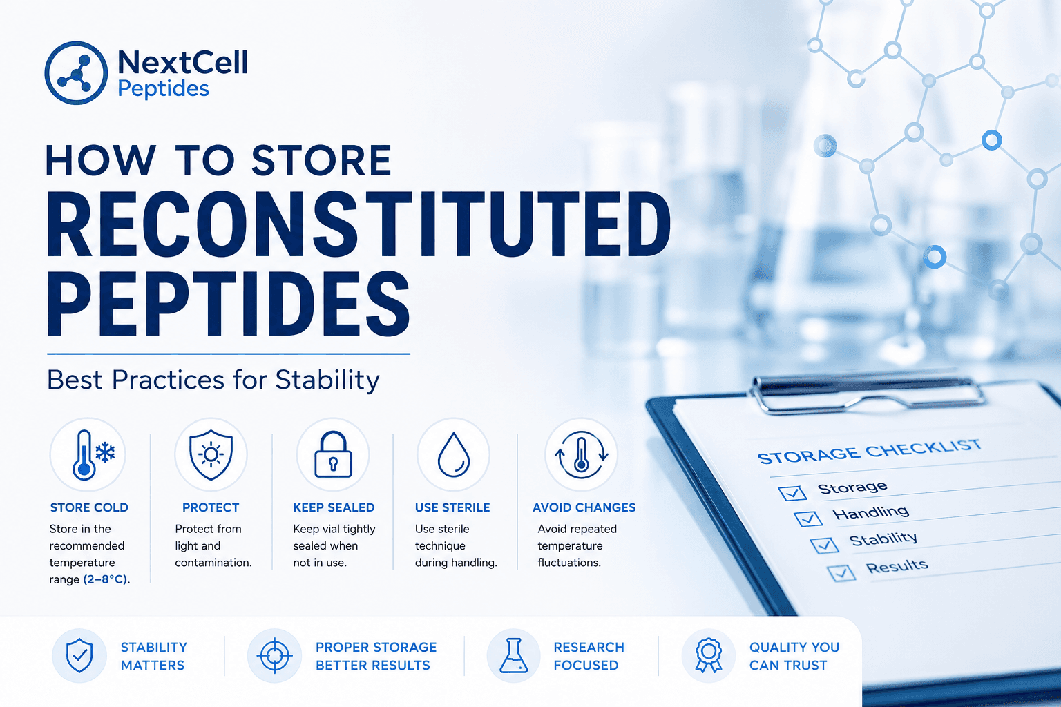 How to Store Reconstituted Peptides: Best Practices for Stability