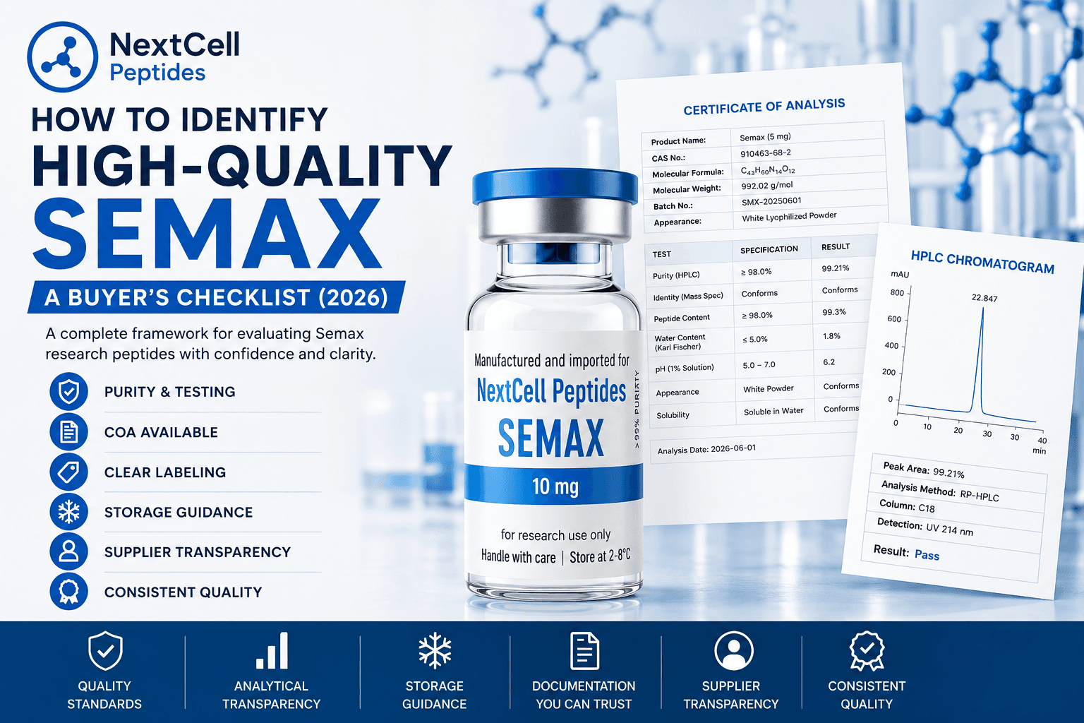 How to Identify High-Quality Semax: A Buyer's Checklist (2026)