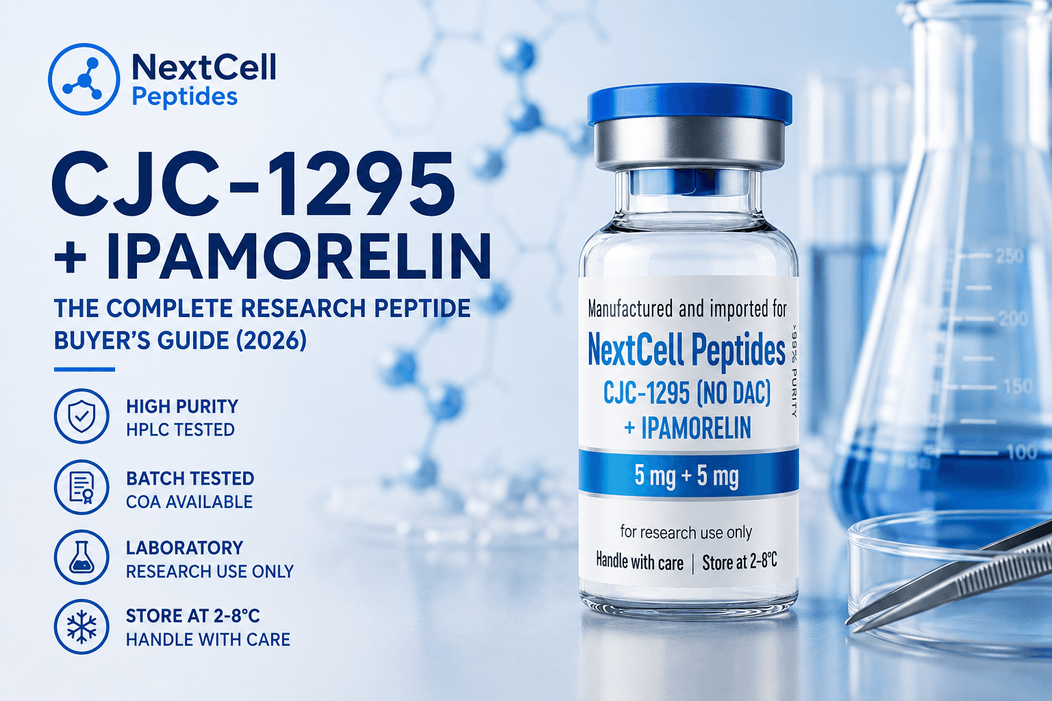 CJC-1295 + Ipamorelin: The Complete Research Peptide Buyer's Guide (2026)