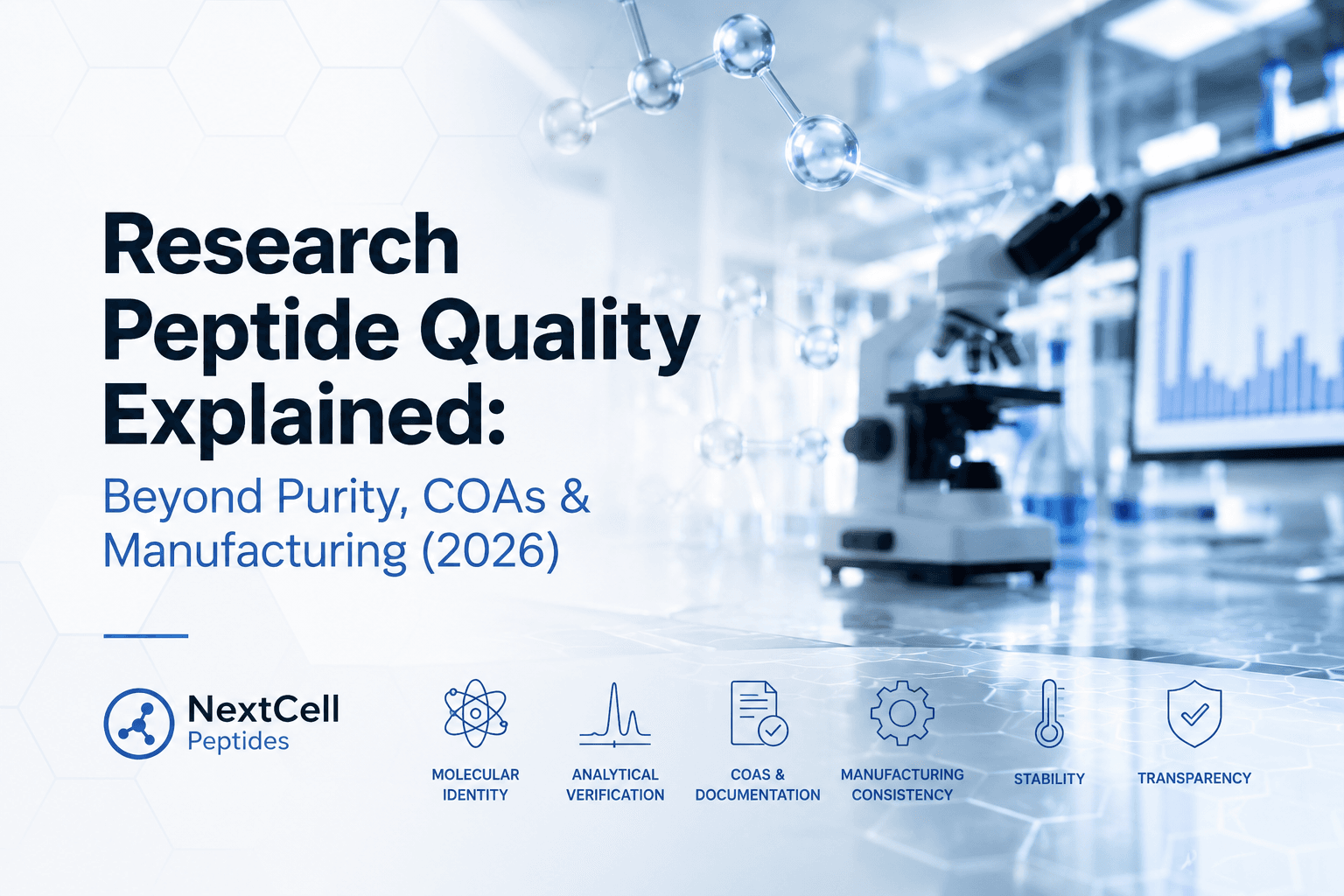 Research Peptide Quality Explained: Beyond Purity, COAs & Manufacturing (2026)